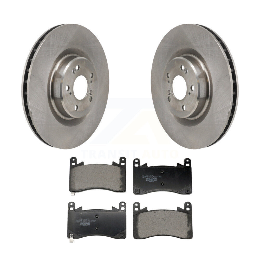 Disc Brake Rotors And Ceramic Pads Front Kit For 2021-2023 Acura TLX 3.0L