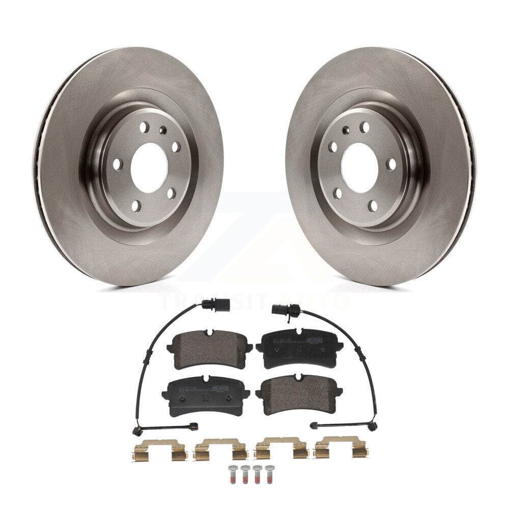 Disc Brake Rotors And Ceramic Pads Rear Kit For Audi A7 Quattro