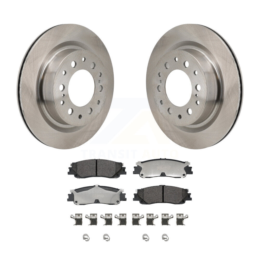 Disc Brake Rotors And Ceramic Pad Rear Kit For Toyota Tundra Sequoia Lexus LX600