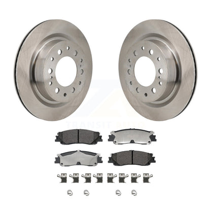 Disc Brake Rotors And Ceramic Pad Rear Kit For Toyota Tundra Sequoia Lexus LX600
