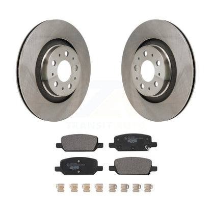 Brake Rotors & Ceramic Pad Rear Kit For 20-22 Tesla Y With Gray Painted Calipers