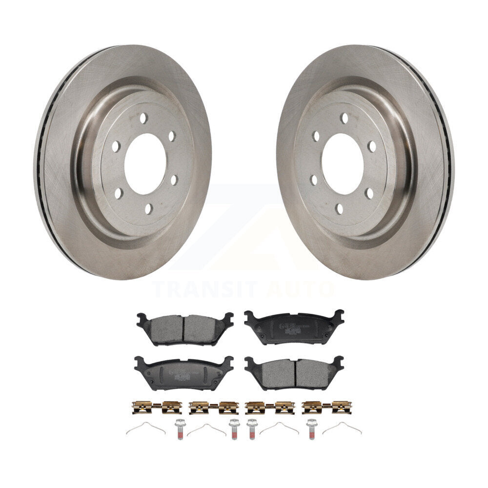 Disc Brake Rotors And Ceramic Pads Rear Kit For Ford F-150 Lightning