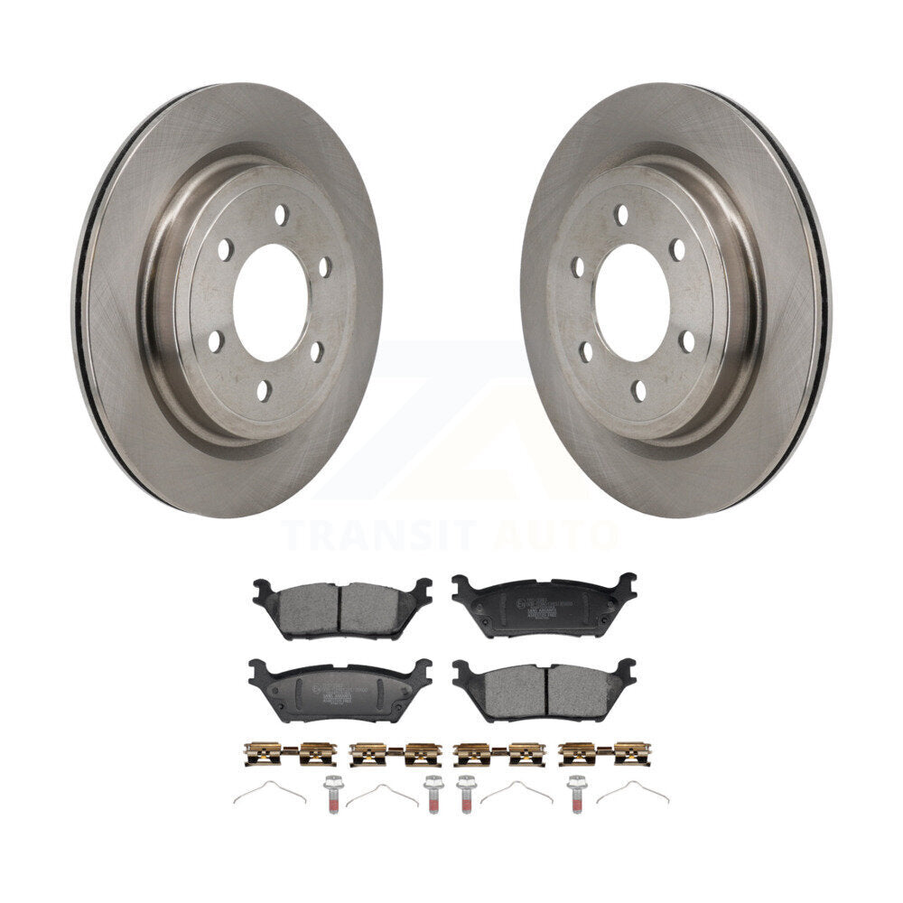 Brake Rotor And Ceramic Pad Rear Kit For Ford F-150 Lightning Expedition Lincoln
