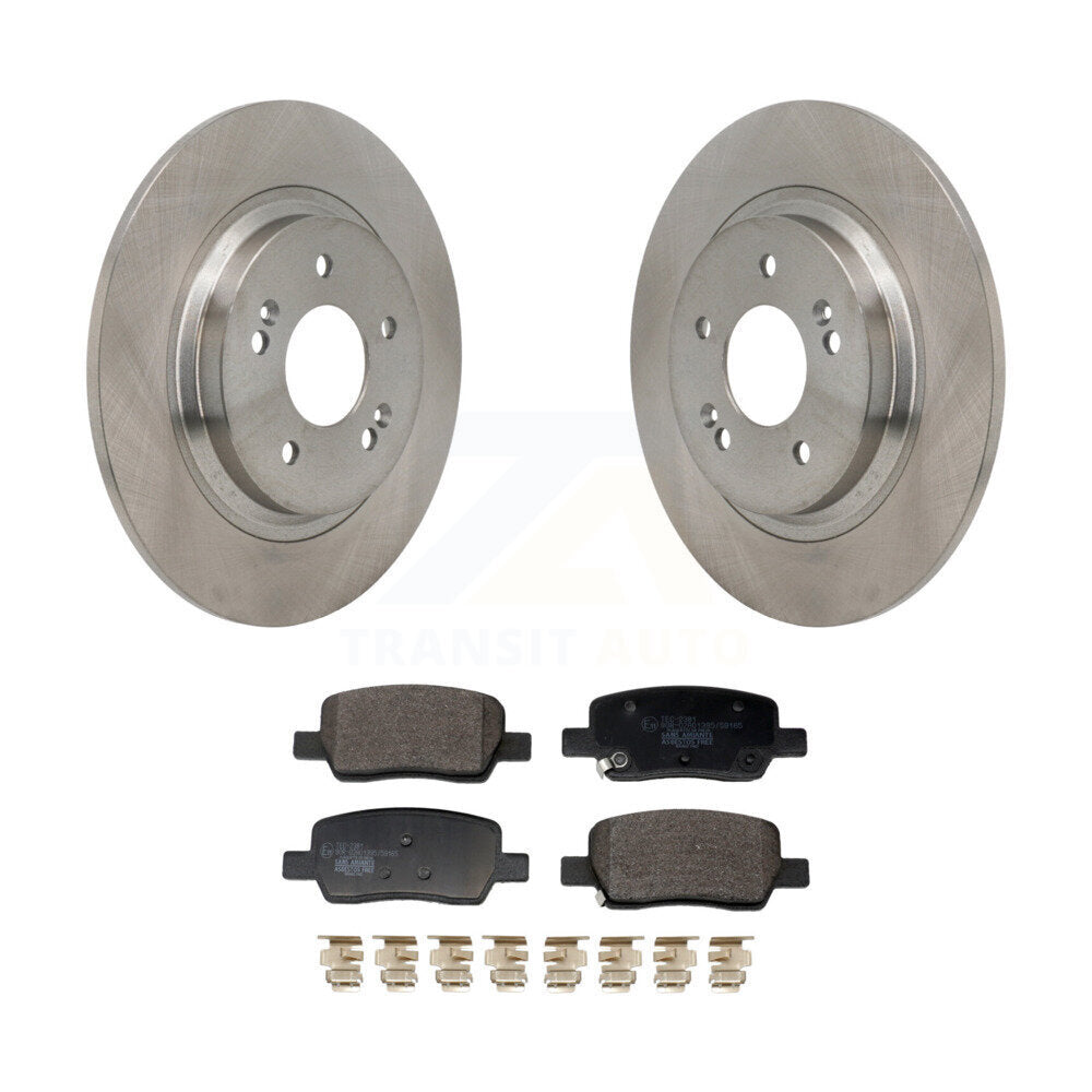 Brake Rotor And Ceramic Pad Rear Kit For Hyundai Santa Fe Kia Sorento GAS engine