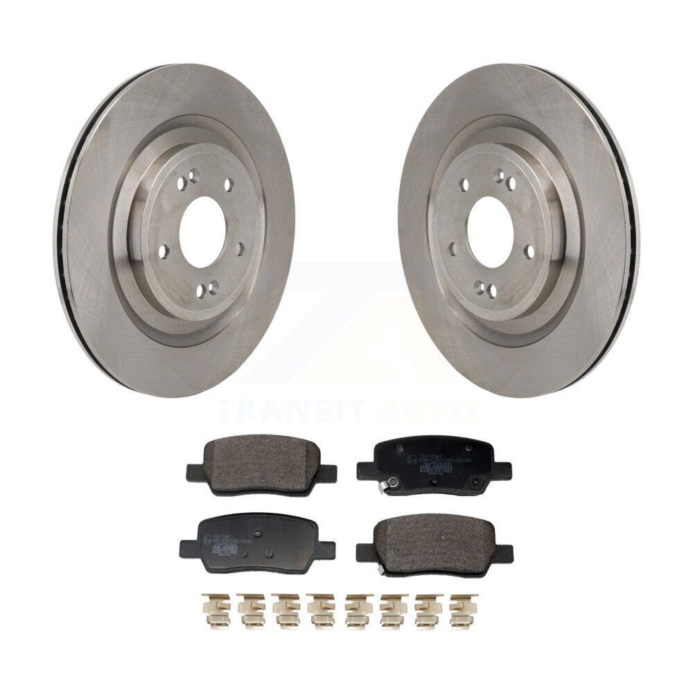 Disc Brake Rotors And Ceramic Pads Rear Kit For Hyundai Santa Fe Kia Sorento