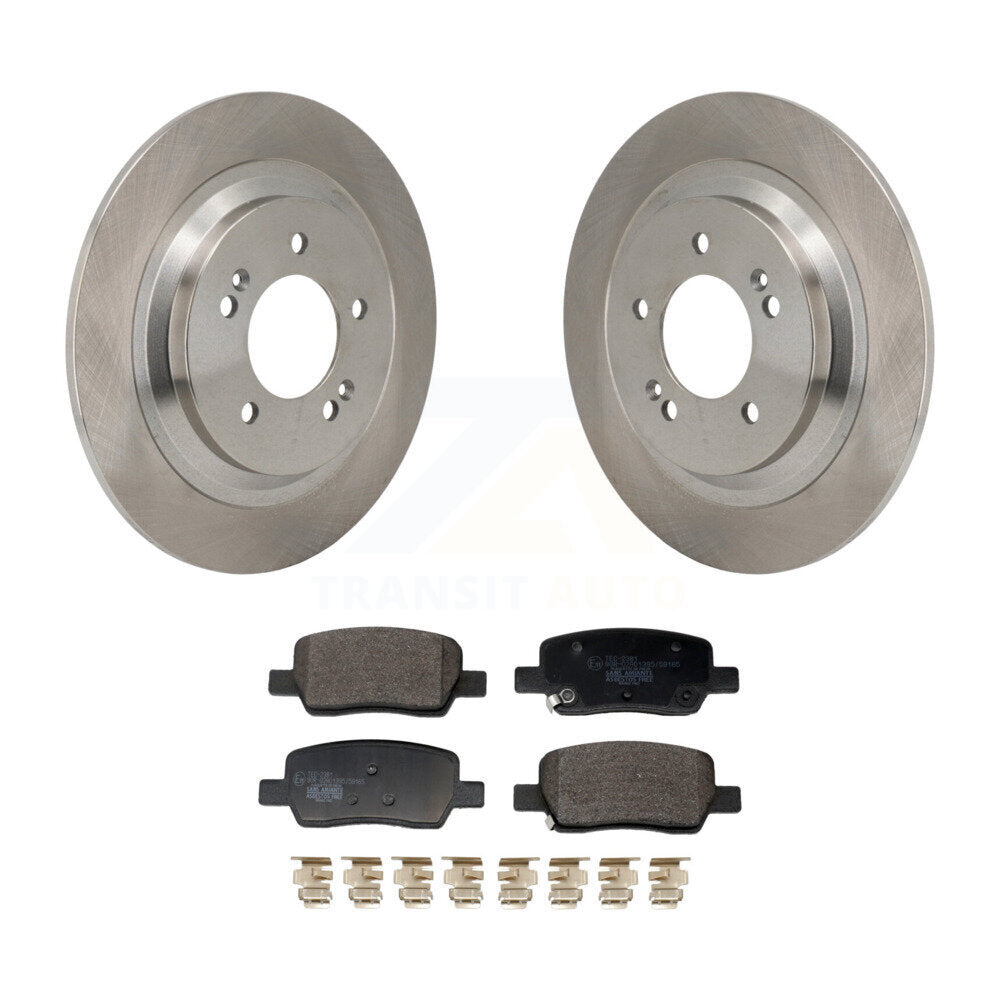 Brake Rotor & Ceramic Pad Rear Kit For 2022-2023 Kia Carnival Hyundai Santa Cruz