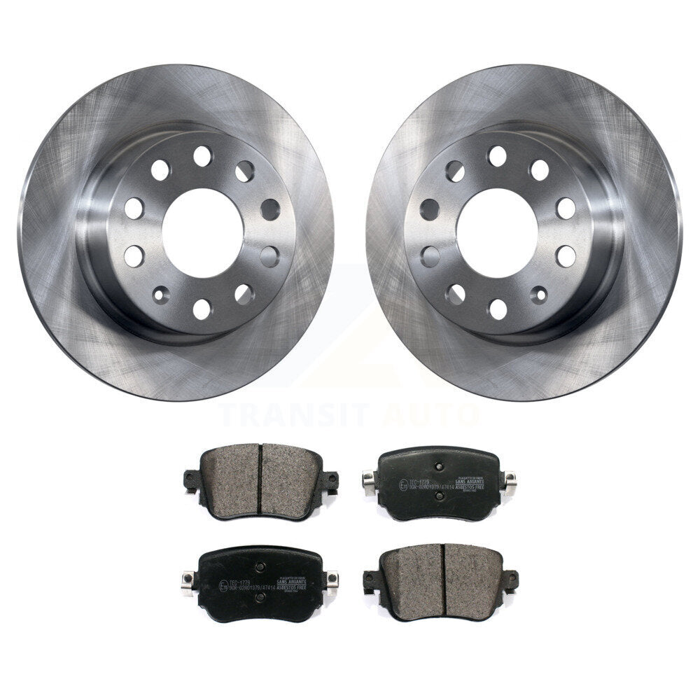 Disc Brake Rotors & Ceramic Pad Rear Kit For Volkswagen Golf Alltrack SportWagen