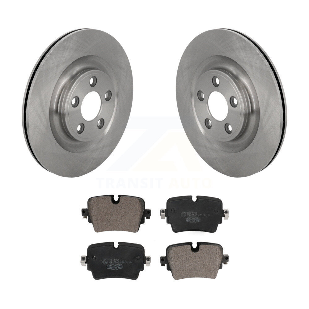 Brake Rotor Ceramic Pad Rear Kit For 19 Jaguar XJ With 325mm Diameter