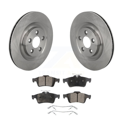Brake Rotors & Ceramic Pad Rear Kit For 2016 Jaguar XJ With Manual Parking