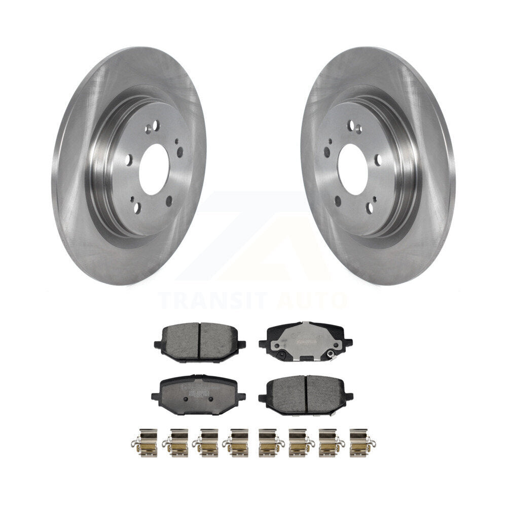 Disc Brake Rotors And Ceramic Pads Rear Kit For 2023-2024 Honda Pilot