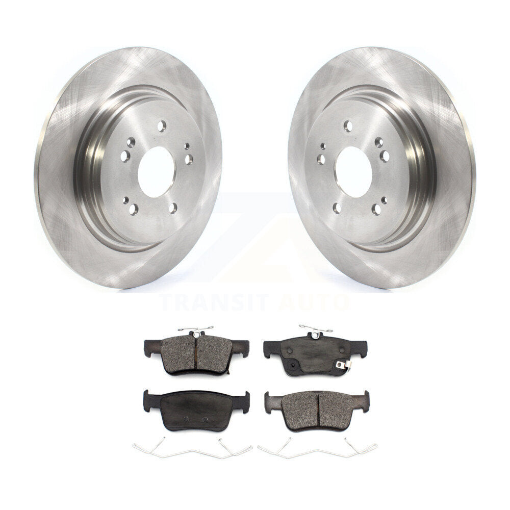 Disc Brake Rotors And Ceramic Pads Rear Kit For 2022-2024 Acura RDX