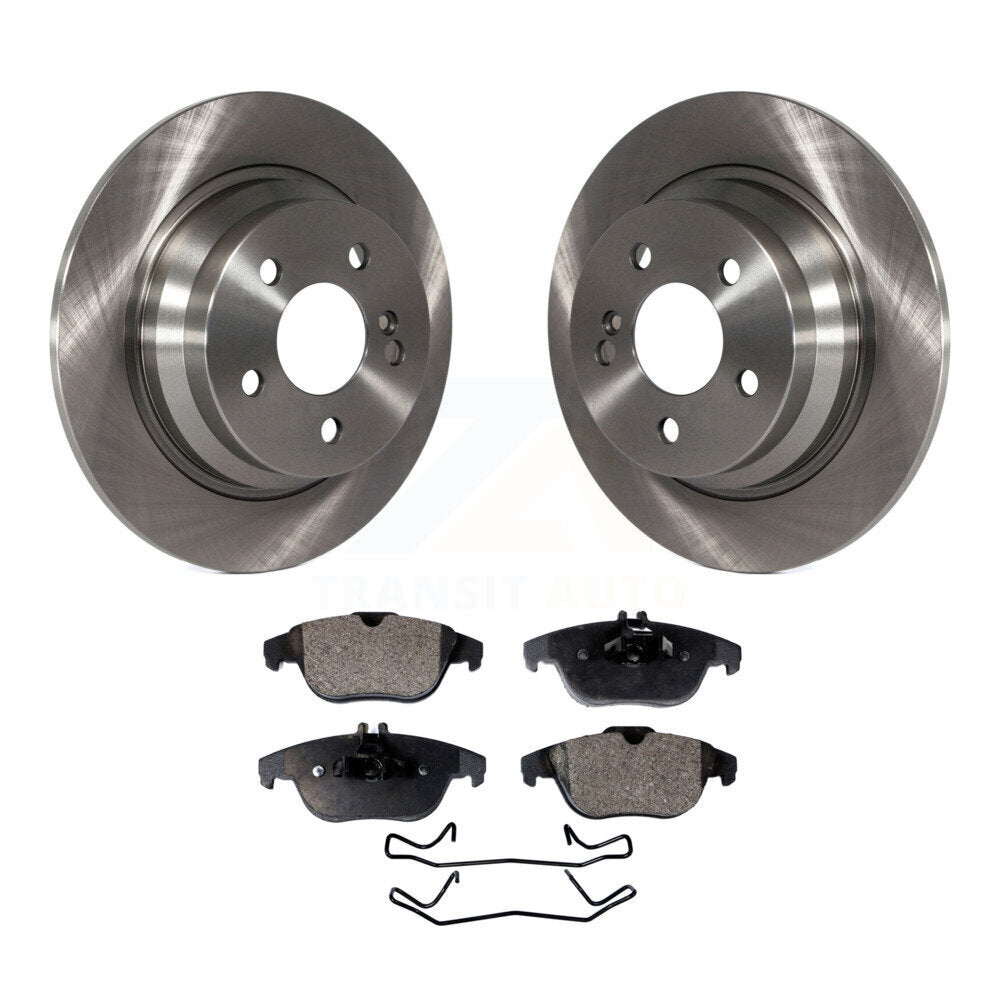Brake Rotor & Ceramic Pad Rear Kit For Mercedes-Benz E350 Coupe With Solid