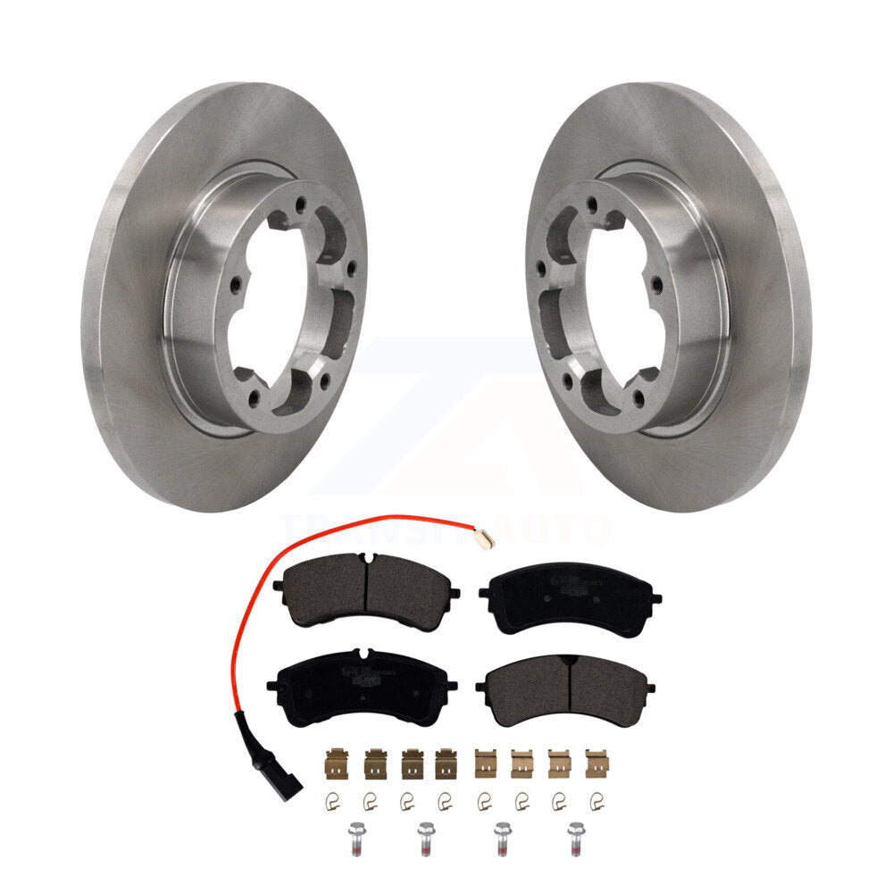Brake Rotors & Ceramic Pad Rear Kit For Ford E-Transit Without Heavy Duty Brakes
