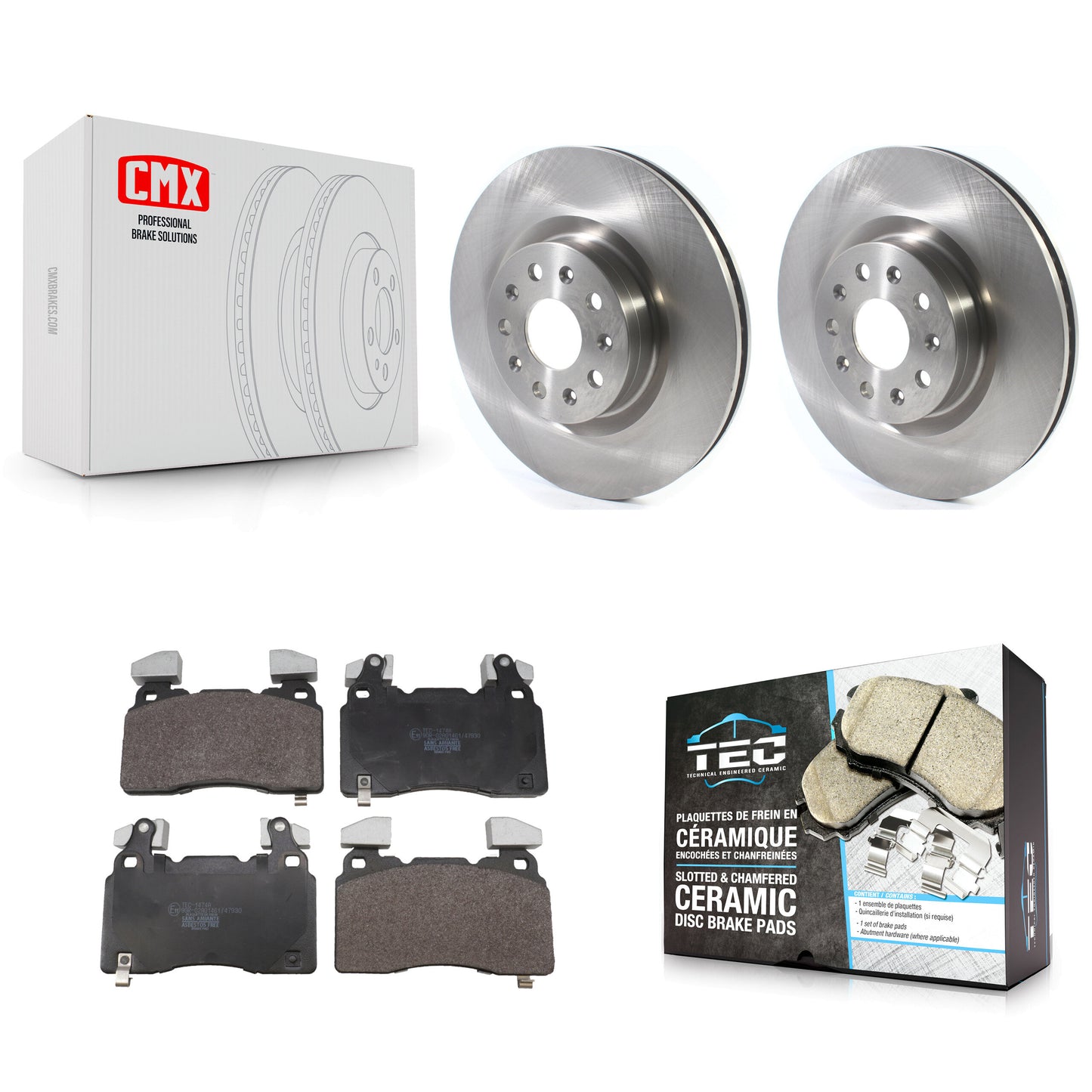 Disc Brake Rotor And Ceramic Pad Front Kit For Cadillac Chevrolet Camaro CTS CT6