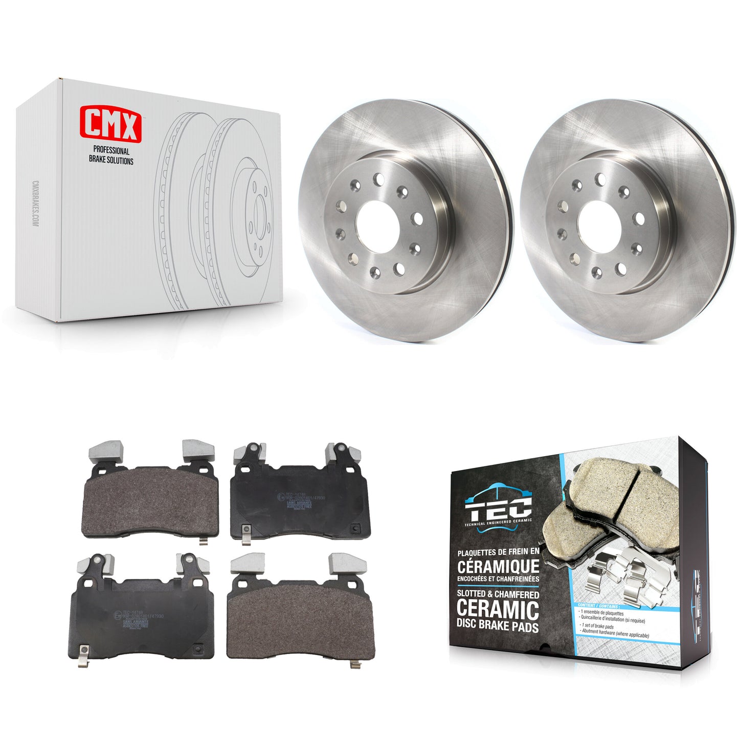Disc Brake Rotors And Ceramic Pads Front Kit For Cadillac CTS Chevrolet Camaro