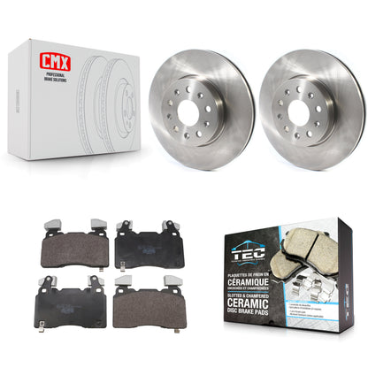 Disc Brake Rotors And Ceramic Pads Front Kit For Cadillac CTS Chevrolet Camaro