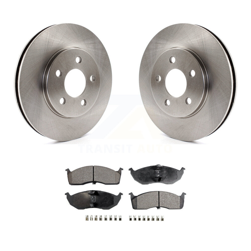 Brake Rotors Ceramic Pad Front Kit For Dodge Caravan Grand Plymouth Voyager Town