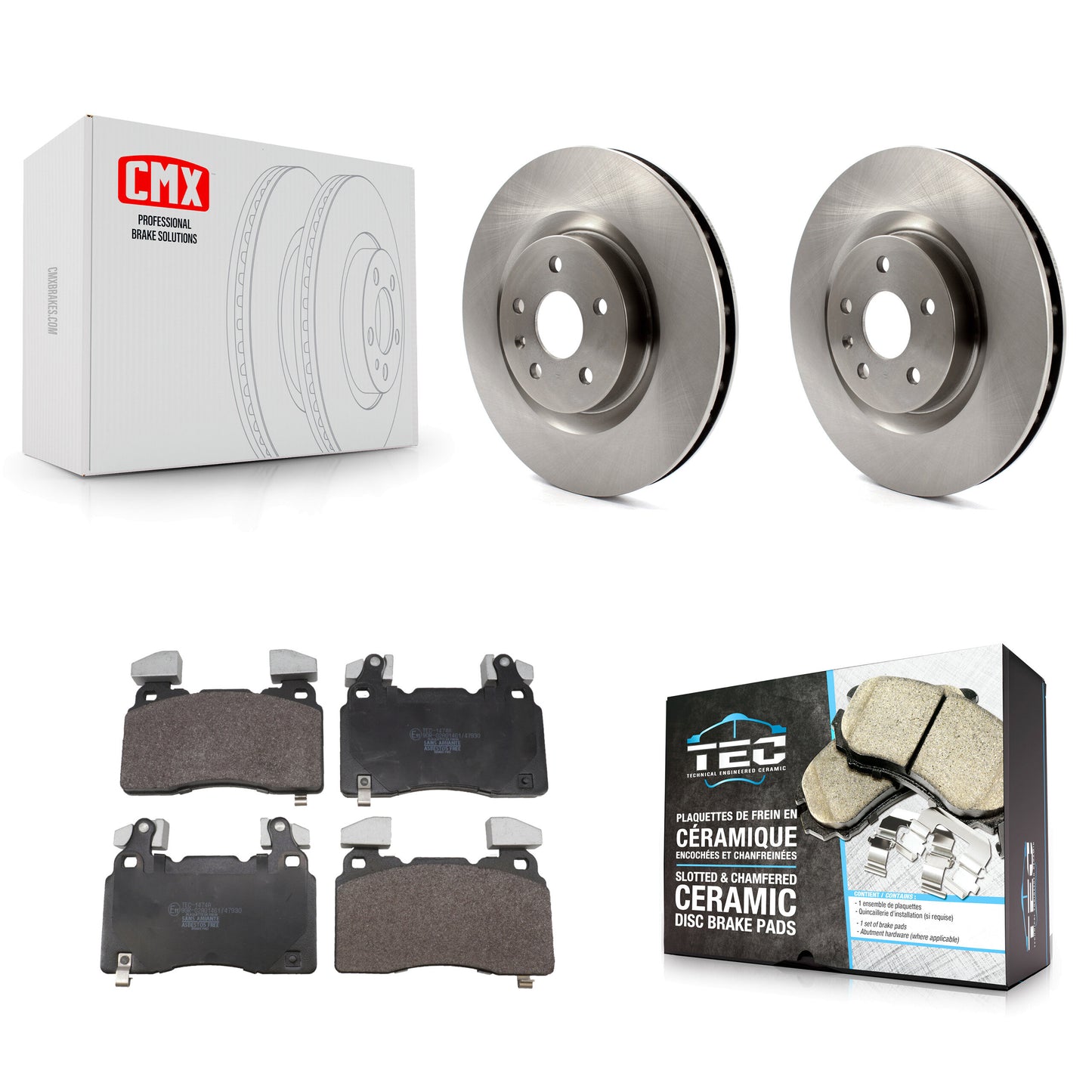 Disc Brake Rotors And Ceramic Pads Front Kit For Chevrolet Camaro SS