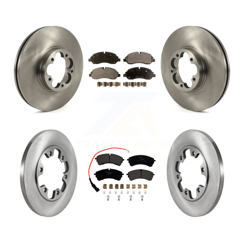 Disc Brake Rotor And Ceramic Pad Front Rear Kit For 2023 Ford Transit-350 HD RWD