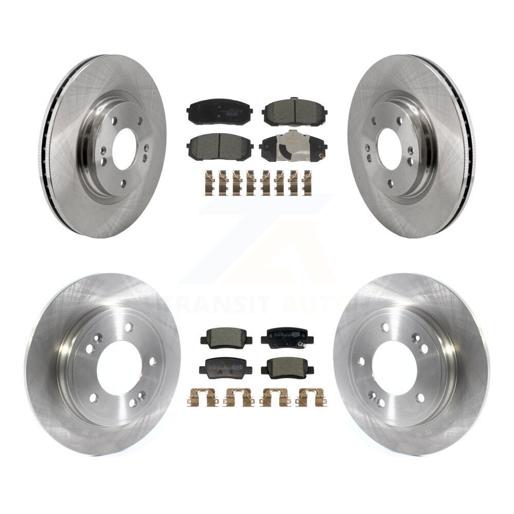 Disc Brake Rotors And Ceramic Pads Front Rear Kit For Hyundai Elantra