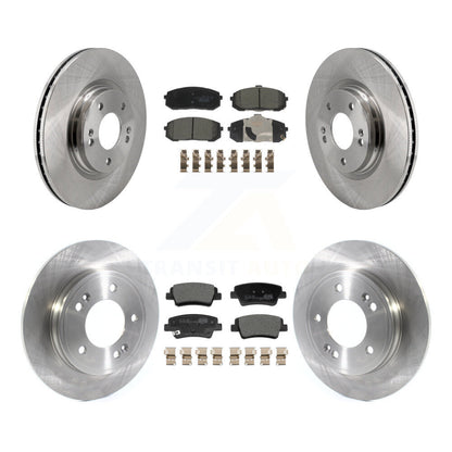 Disc Brake Rotors And Ceramic Pads Front Rear Kit For Hyundai Elantra