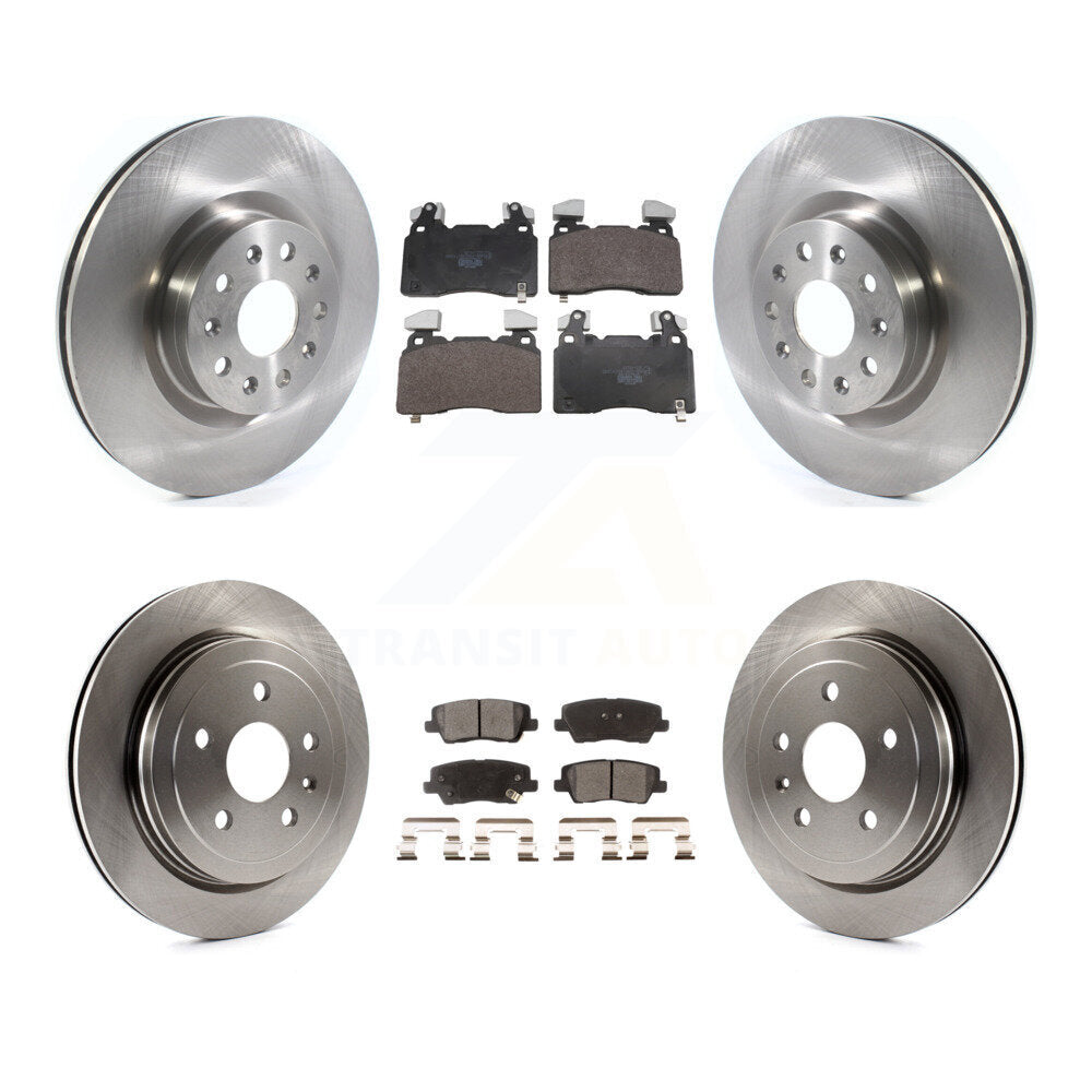Disc Brake Rotors And Ceramic Pads Front Rear Kit For Cadillac CTS