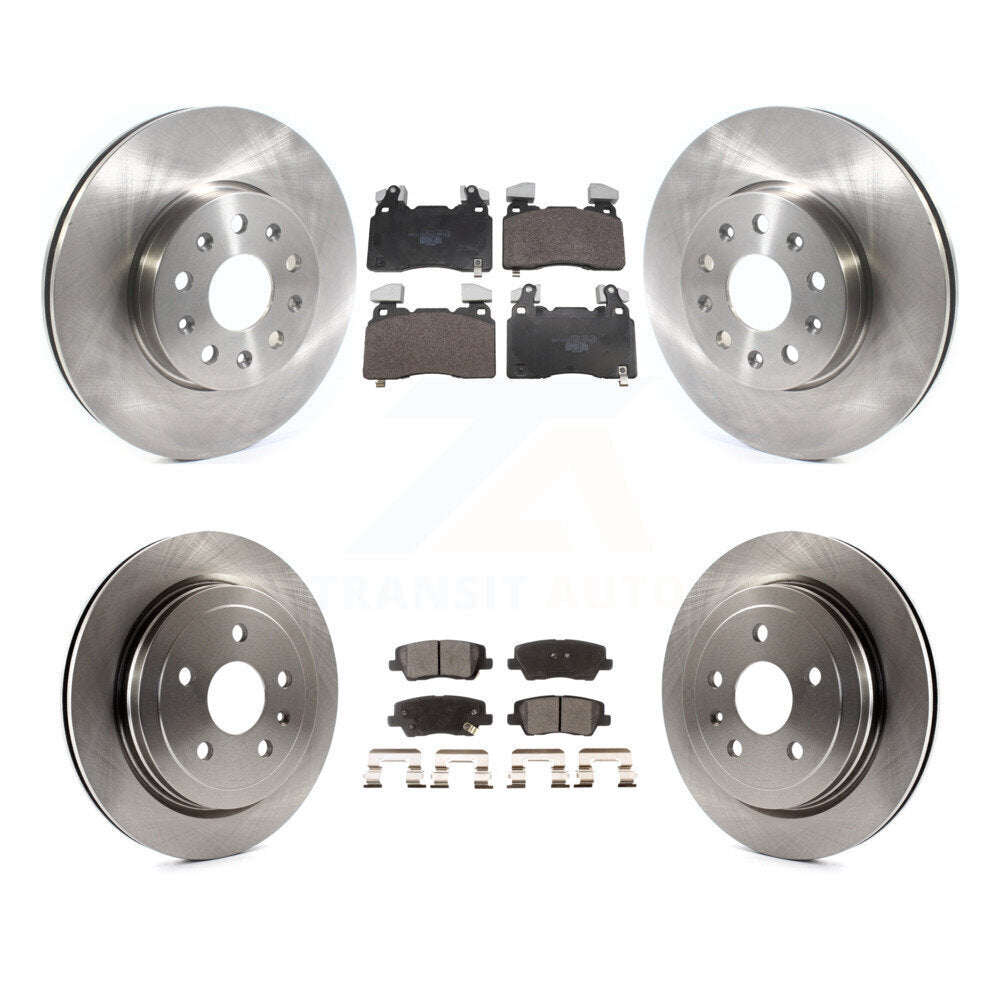 Disc Brake Rotors And Ceramic Pads Front Rear Kit For Cadillac CTS