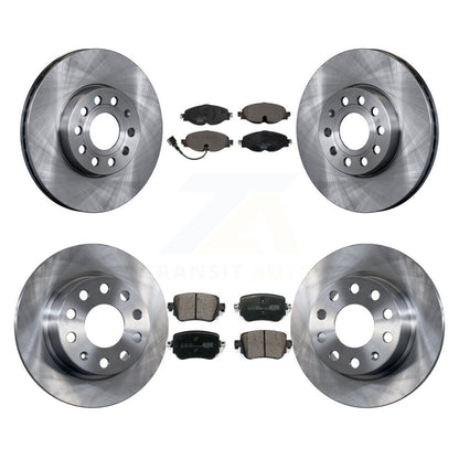 Disc Brake Rotors And Ceramic Pads Front Rear Kit For Volkswagen Golf SportWagen