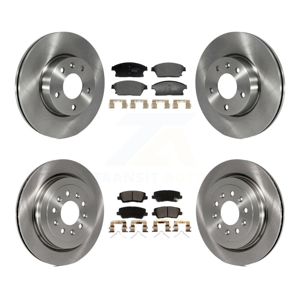 Disc Brake Rotors And Ceramic Pads Front Rear Kit For 2018 Cadillac ATS Base