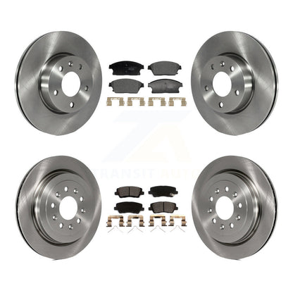 Disc Brake Rotors And Ceramic Pads Front Rear Kit For 2018 Cadillac ATS Base