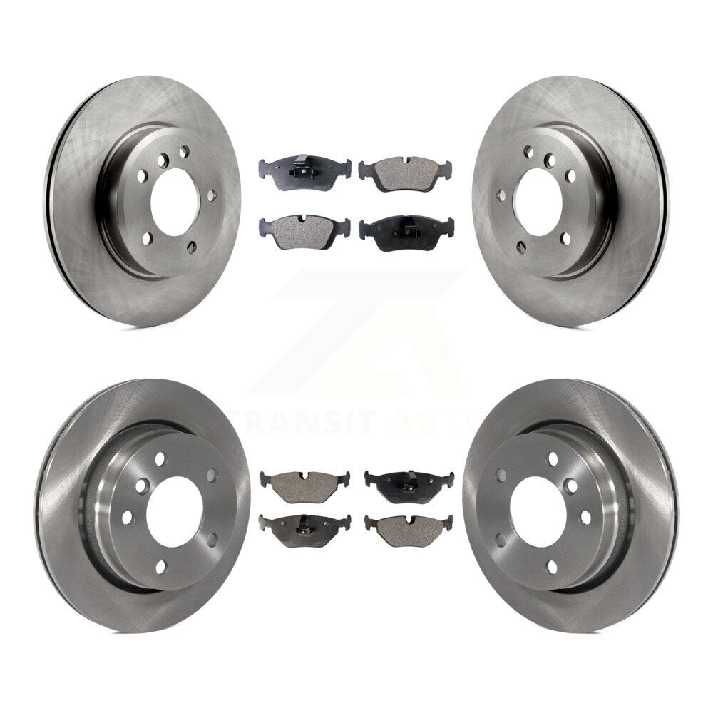 Disc Brake Rotors And Ceramic Pads Front Rear Kit For 1998-1999 BMW 328i Sedan