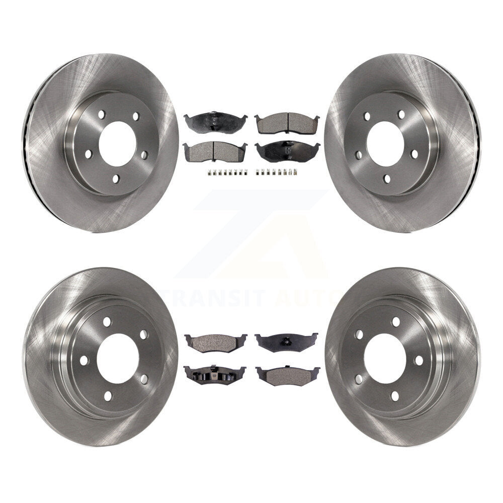 Brake Rotor Ceramic Pad Front Rear Kit For Chrysler Intrepid Dodge 300M Concorde