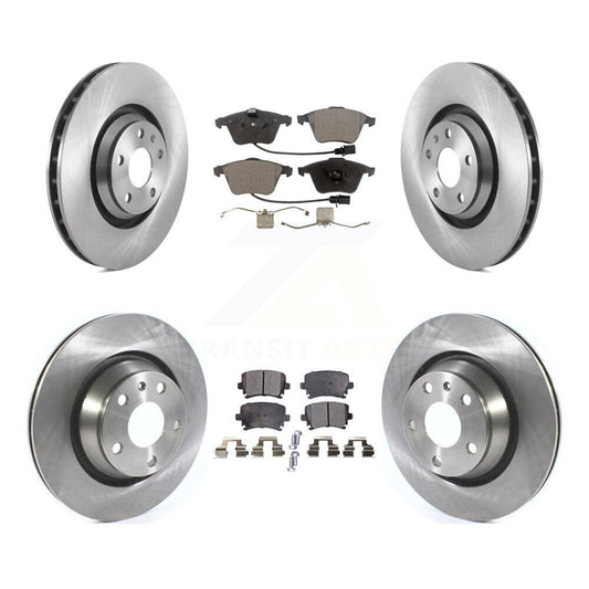 Disc Brake Rotors And Ceramic Pads Front Rear Kit For 2010-2015 Audi TTS Quattro