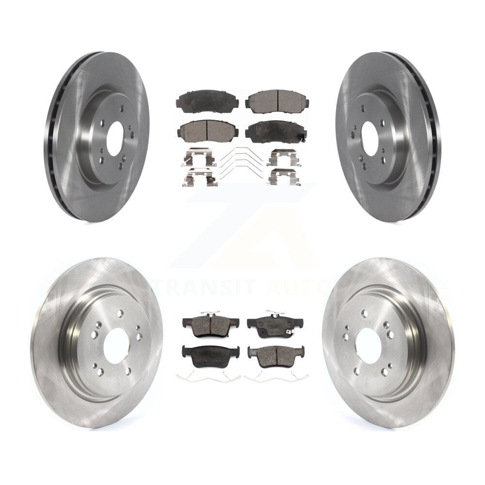 Disc Brake Rotors And Ceramic Pads Front Rear Kit For 2022-2024 Acura RDX