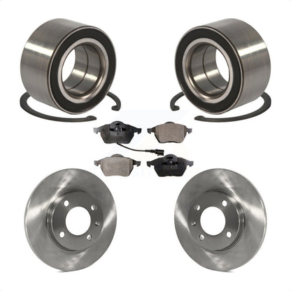 Wheel Bearing Disc Brake Rotor Pad Front Kit For 1996-1998 Volkswagen Jetta 2.8L