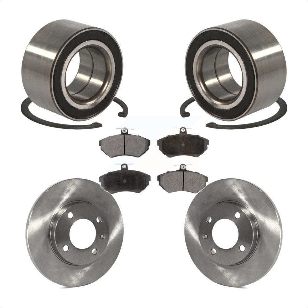Wheel Bearing Disc Brake Rotors And Pads Front Kit For 1996 Volkswagen Golf 1.9L