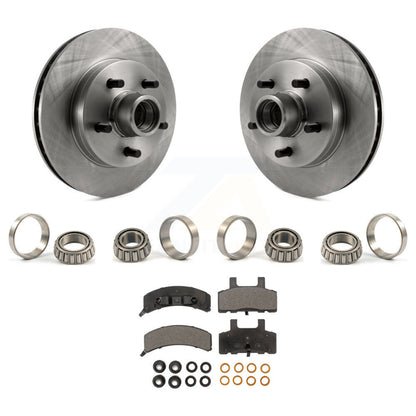 Brake Hub Rotor Inner & Outer Race Bearing Set And Pad Front Kit For C1500 GMC