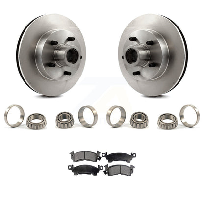Brake Hub Rotor Inner & Outer Race Bearing Set Pad Front Kit For Chevrolet GMC