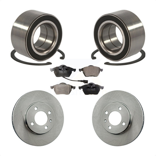 Wheel Bearing Disc Brake Rotor Pad Front Kit For 1996-1998 Volkswagen Jetta 2.8L
