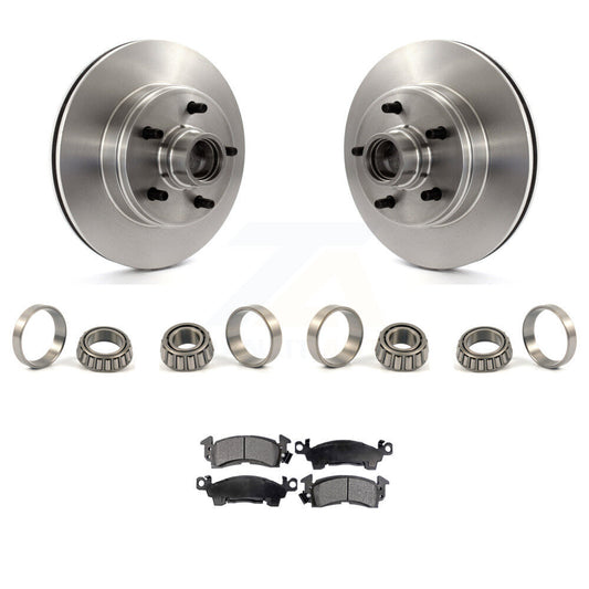 Brake Hub Rotor Inner & Outer Race Bearing Set Pad Front Kit For Chevrolet GMC
