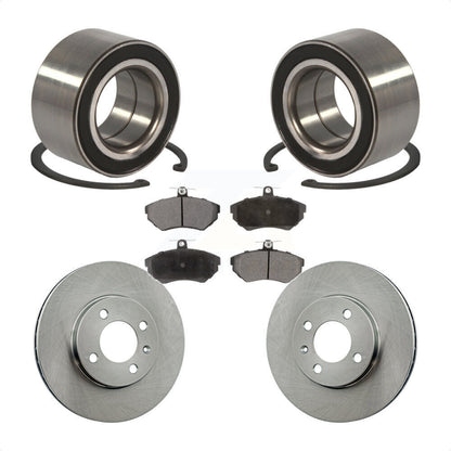 Wheel Bearing Disc Brake Rotor & Pad Front Kit For Volkswagen Cabrio Golf Passat