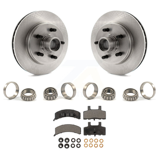 Brake Hub Rotor Inner & Outer Race Bearing Set And Pad Front Kit For C1500 GMC