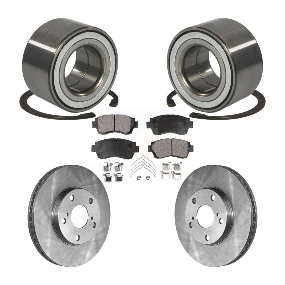 Wheel Bearing Brake Rotor And Pad Front Kit For Toyota Camry Sienna Avalon Lexus