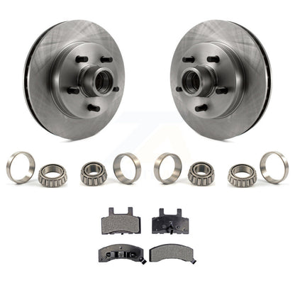 Brake Hub Rotor Inner & Outer Race Bearing Set And Pad Front Kit For Chevrolet