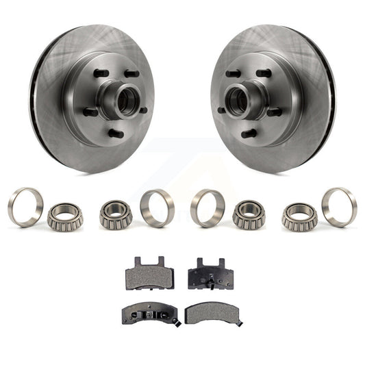 Brake Hub Rotor Inner & Outer Race Bearing Set And Pad Front Kit For Chevrolet