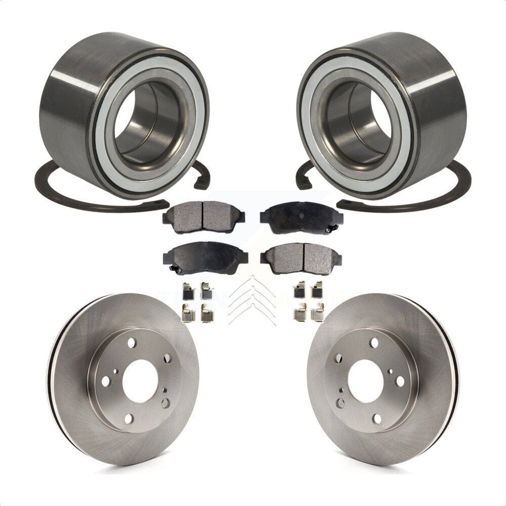 Wheel Bearing Disc Brake Rotors And Ceramic Pads Front Kit For Toyota Camry 2.2L