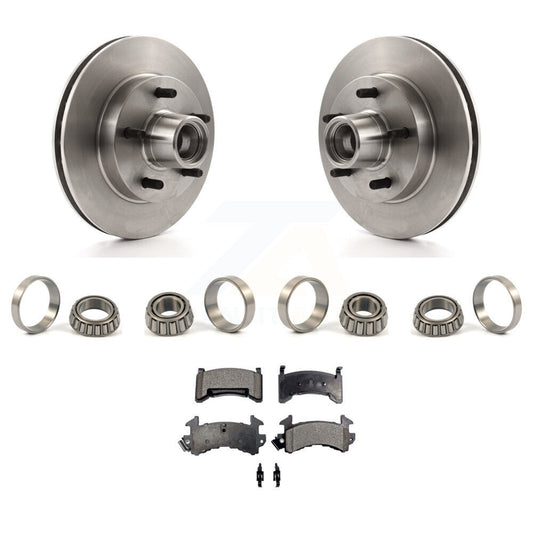 Disc Brake Hub Rotor Assembly Inner & Outer Race Bearing Set Pad Front Kit For