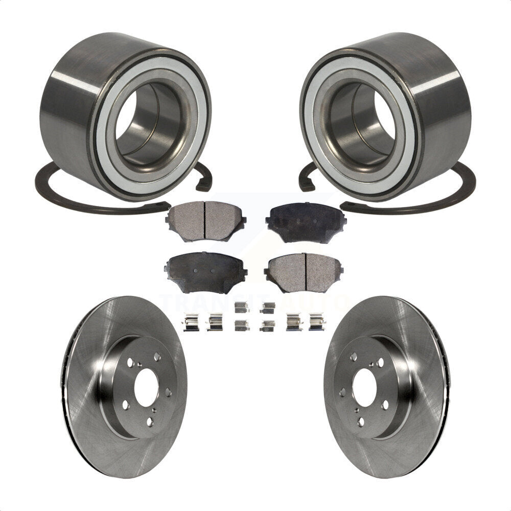 Wheel Bearing Disc Brake Rotors And Ceramic Pads Front Kit For Toyota RAV4