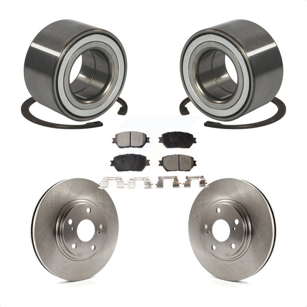 Wheel Bearing Disc Brake Rotors And Ceramic Pads Front Kit For Toyota Camry