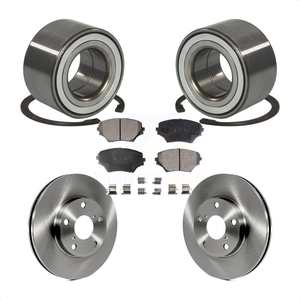 Wheel Bearing Disc Brake Rotors And Ceramic Pads Front Kit For Toyota RAV4